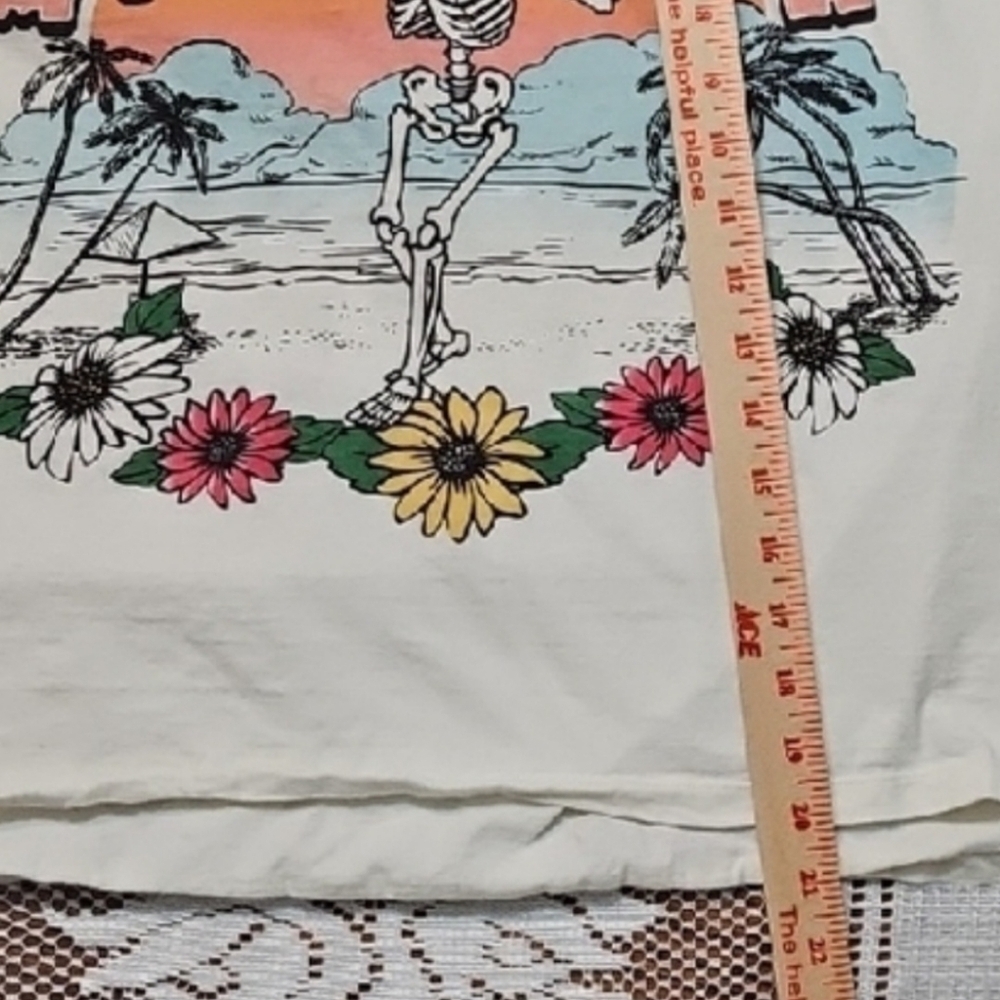 Juniors Graphic Tee - Cream/ White with Colorful Print - Picture 3 of 5